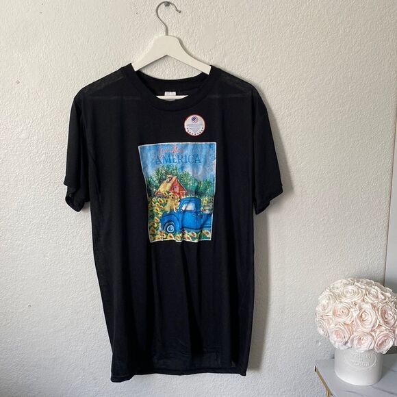 Patriotic Short Sleeve Screen T Shirt - Picture 1 of 4